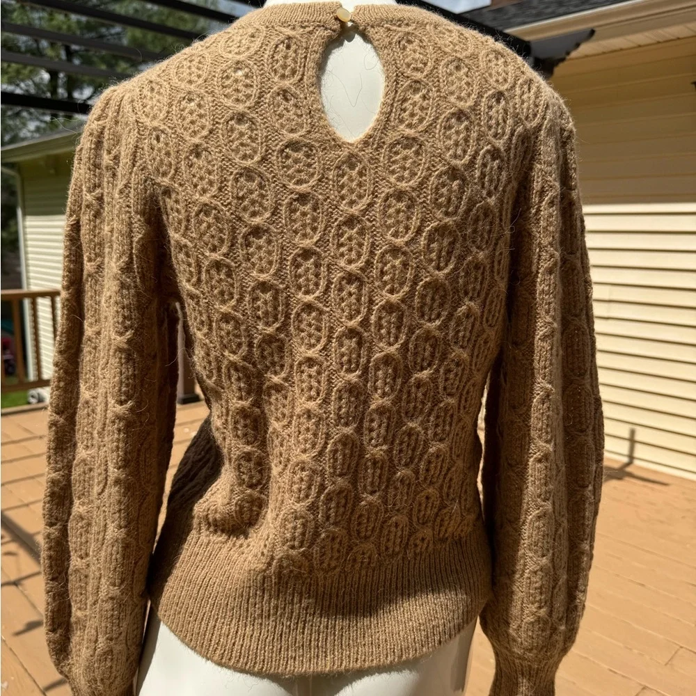 J. Crew Cable Knit Tan Sweater size XS - Picture 6 of 10